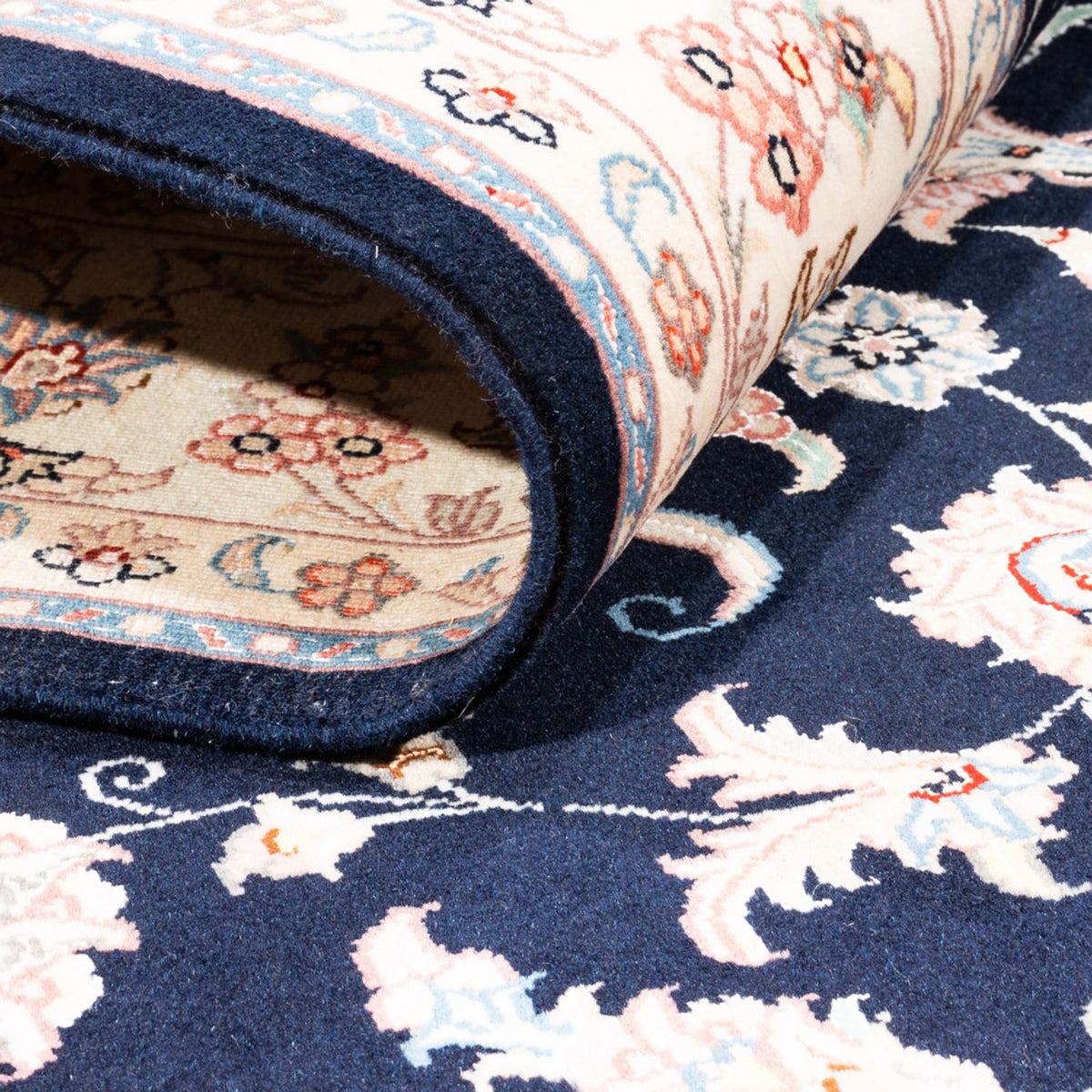 Persisk matta - Tabriz - 200 x 148 cm - mörkblå