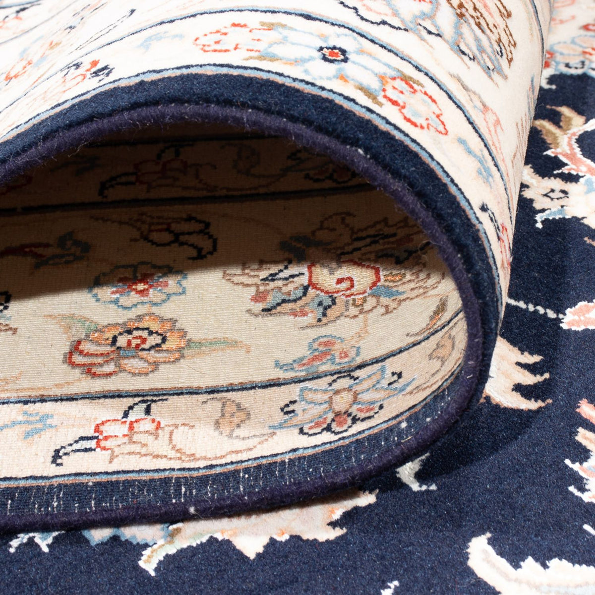 Persisk matta - Tabriz - Royal - 237 x 167 cm - mörkblå