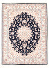 Tabriz - 50 Raj Mattan 150x203cm - Persisk matta - Rektangulär / Mörkblå / 150 x 203 cm Rektangulär