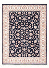 Tabriz - 50 Raj Mattan 150x202cm - Persisk matta - Rektangulär / Mörkblå / 150 x 202 cm Rektangulär