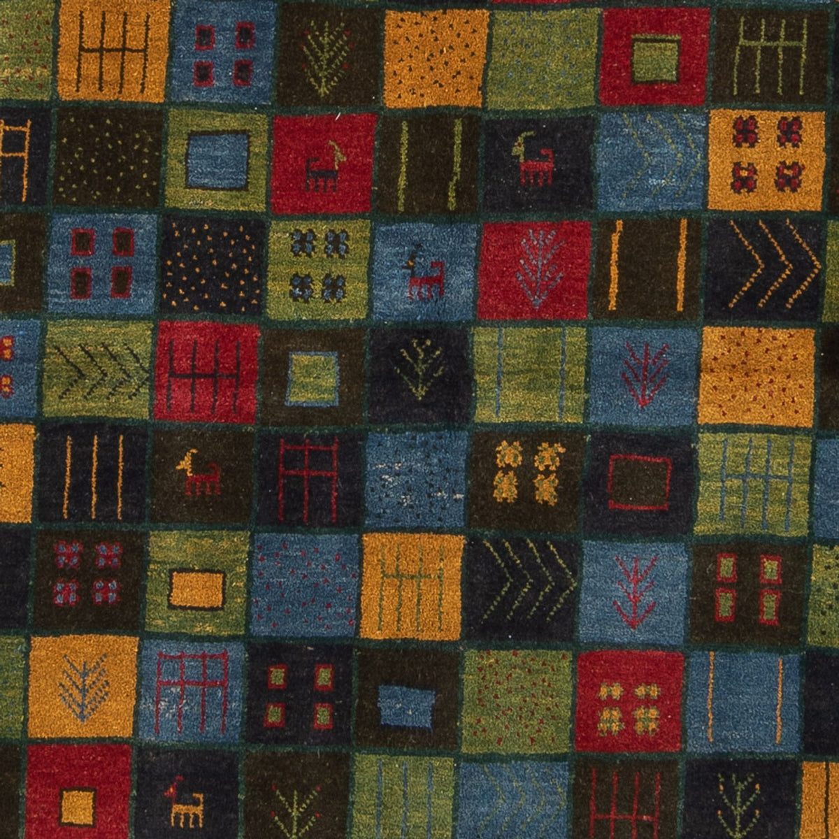 Gabbeh-matta - persisk - 234 x 174 cm - flerfärgad