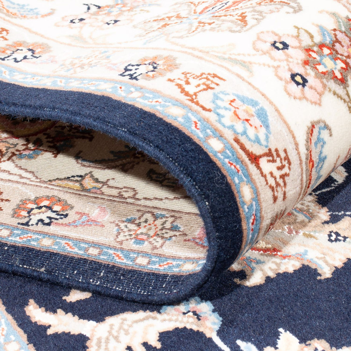 Persisk matta - Tabriz - Royal - 245 x 170 cm - mörkblå