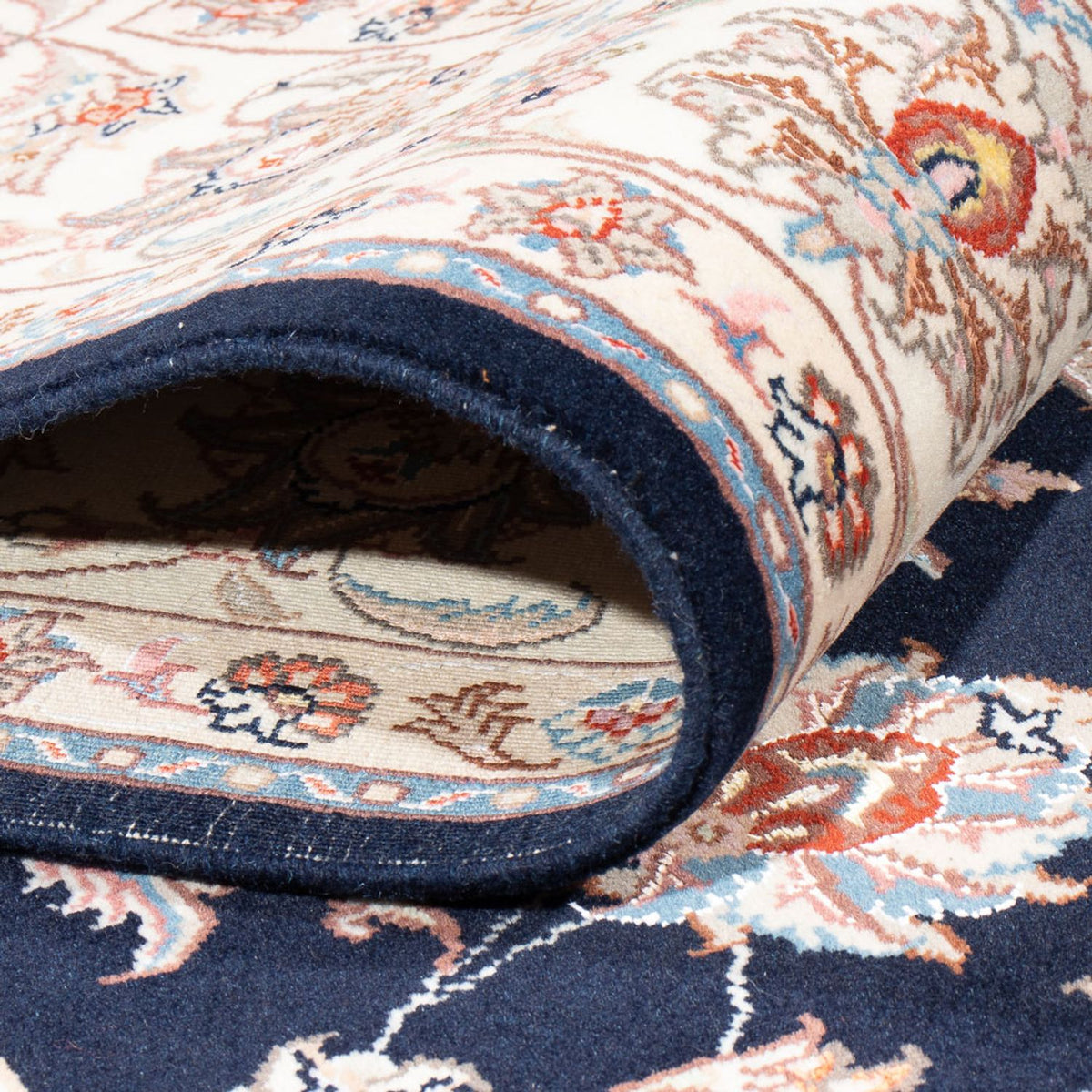 Persisk matta - Tabriz - Royal - 241 x 168 cm - mörkblå