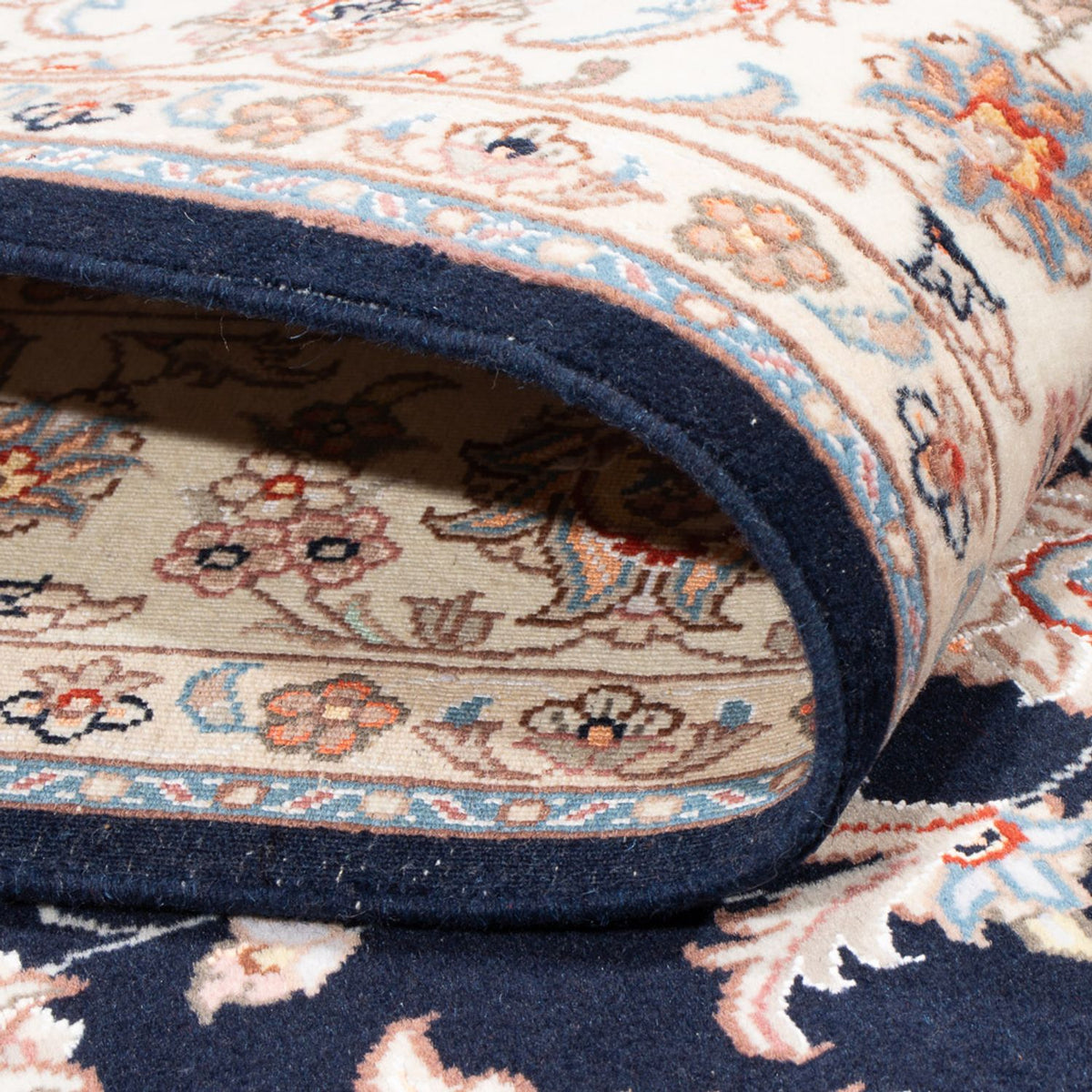 Persisk matta - Tabriz - Royal - 196 x 150 cm - mörkblå