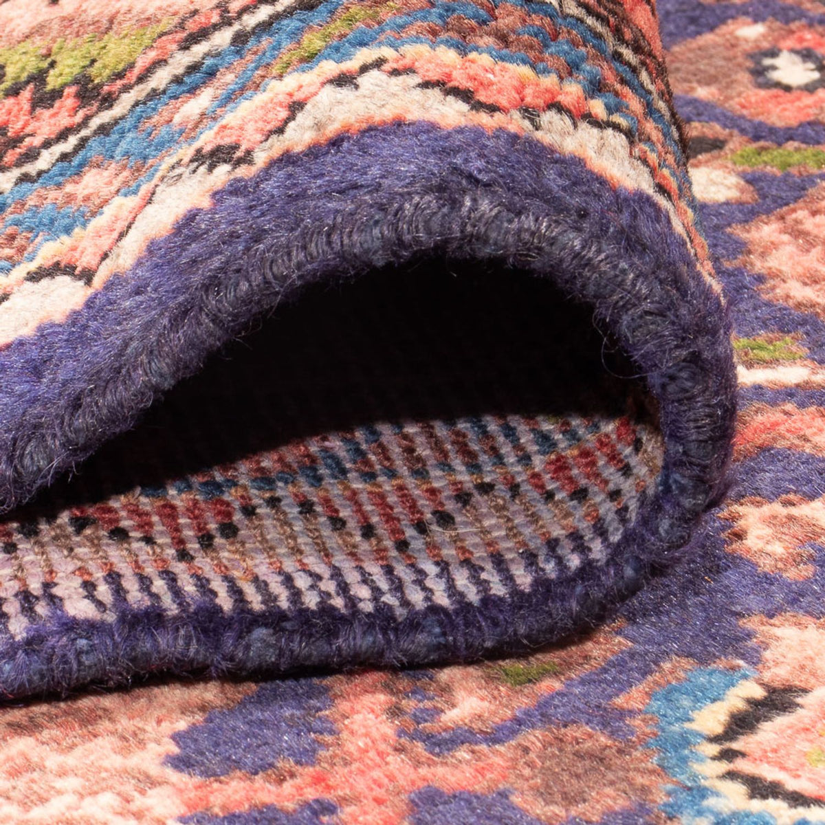 Runner Persisk matta - Nomadic - 308 x 118 cm - mörkblå