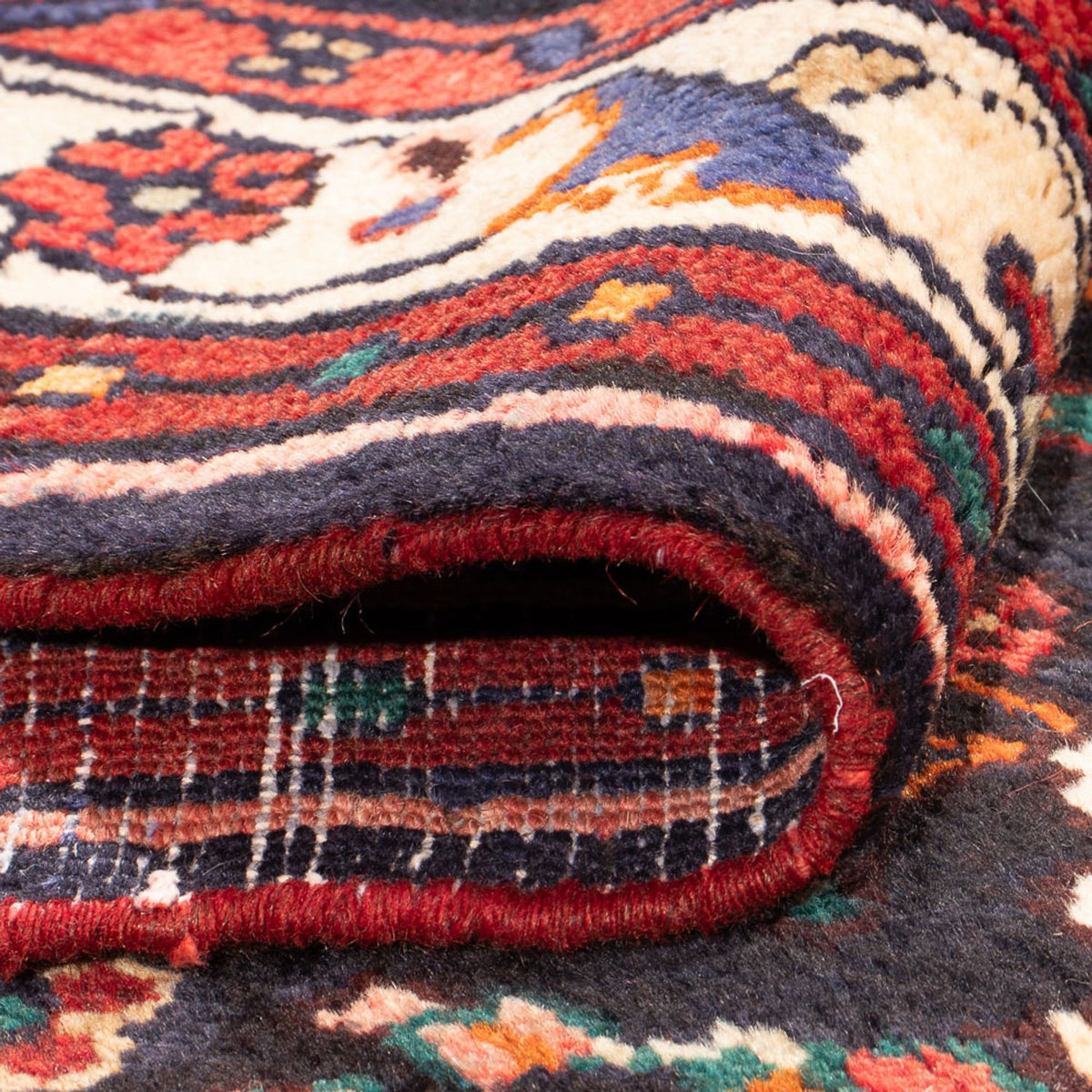 Runner Persisk matta - Nomadic - 317 x 111 cm - mörkblå