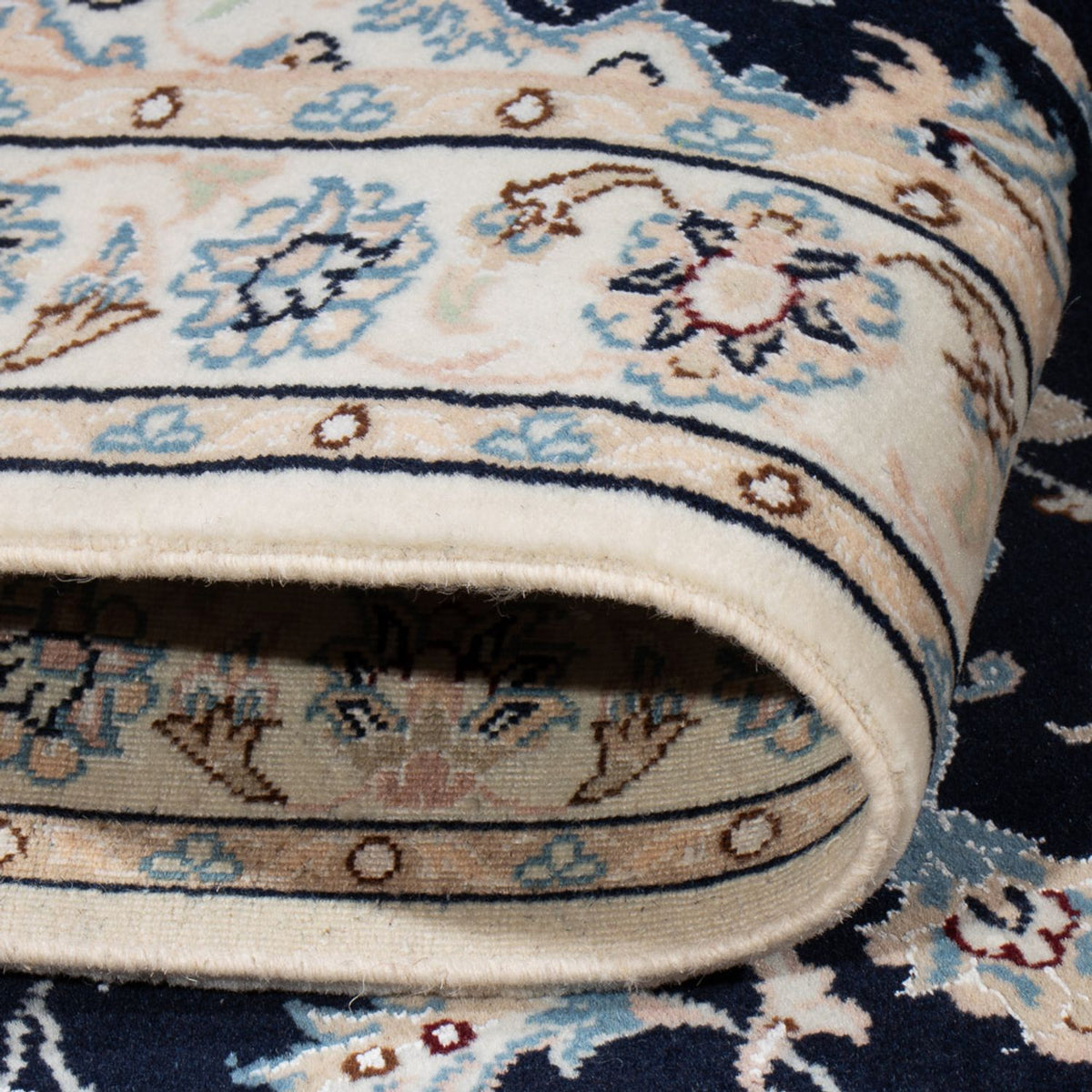 Persisk matta - Nain - Premium - 134 x 74 cm - mörkblå