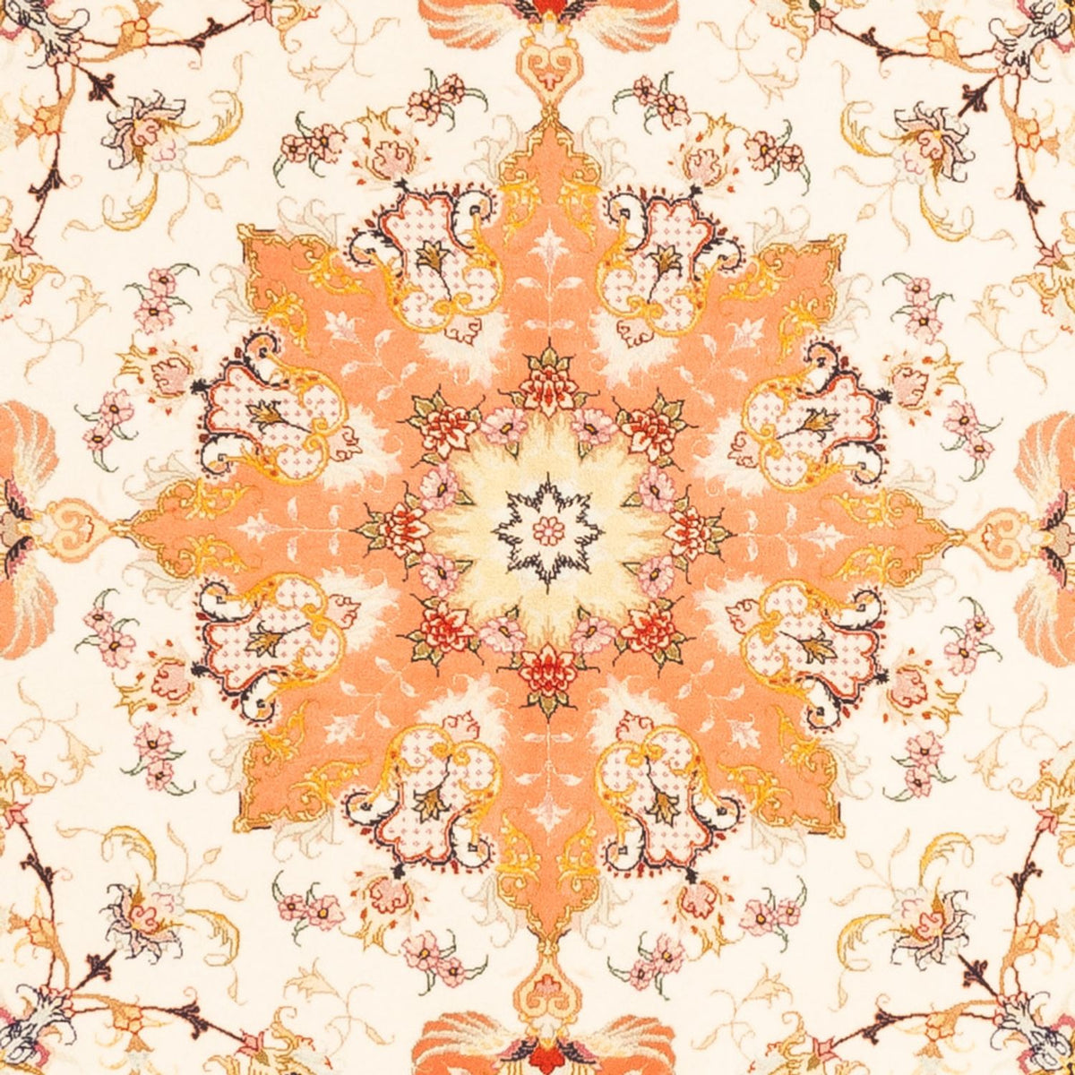 Persisk matta - Tabriz - Royal kvadrat  - 205 x 203 cm - grädde