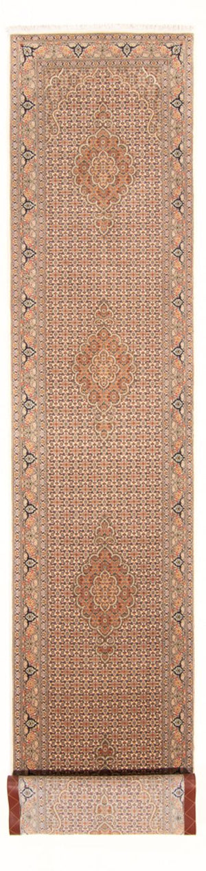 Runner Persisk matta - Tabriz - Royal - 403 x 82 cm - beige