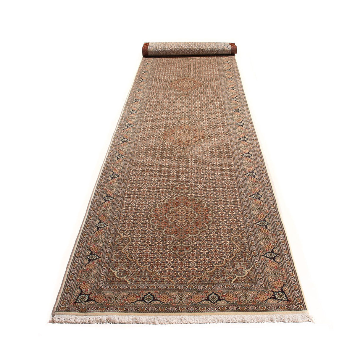 Runner Persisk matta - Tabriz - Royal - 403 x 82 cm - beige