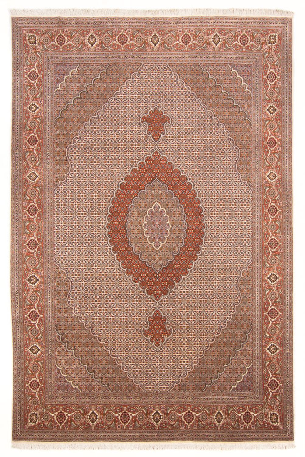Persisk matta - Tabriz - Royal - 304 x 195 cm - mörk beige