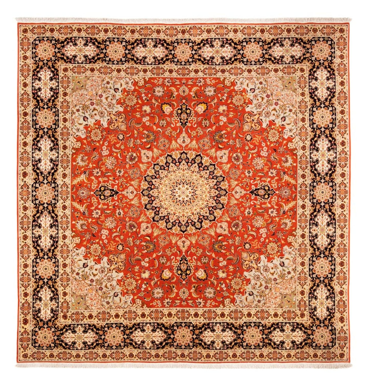 Persisk matta - Tabriz kvadrat  - 253 x 249 cm - orange