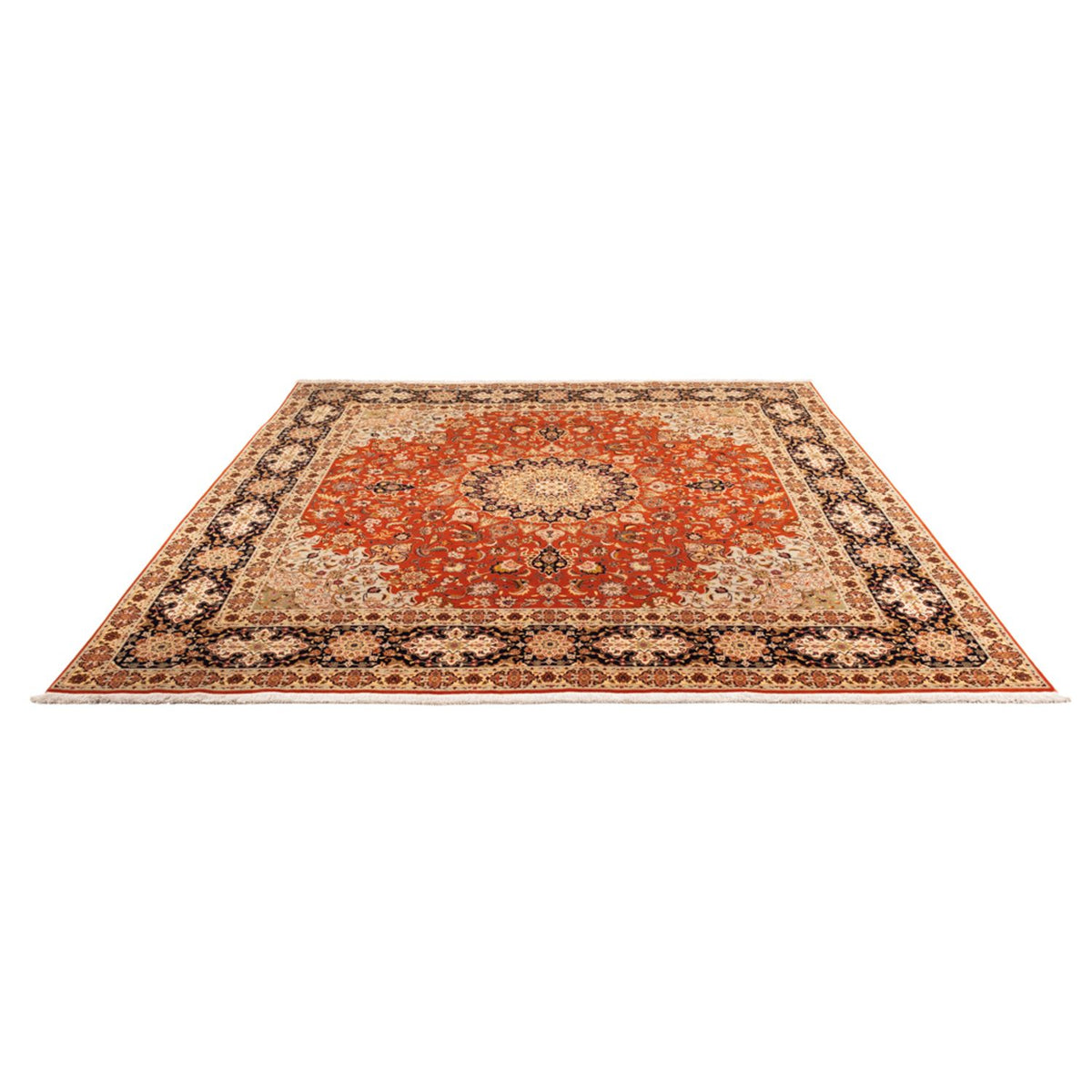 Persisk matta - Tabriz kvadrat  - 253 x 249 cm - orange