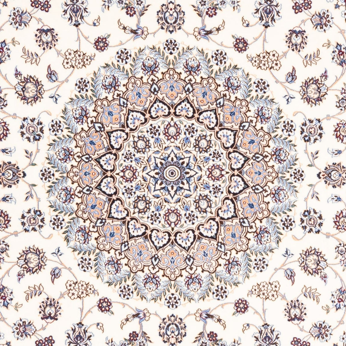 Persisk matta - Nain - Premium kvadrat  - 203 x 201 cm - grädde