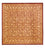Silk Carpet - Ghom Silk - Premium kvadrat  - 200 x 200 cm - guld