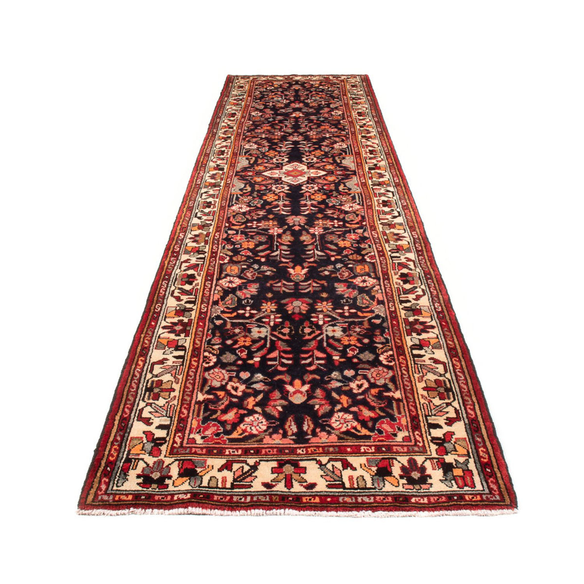 Runner Persisk matta - Nomadic - 391 x 100 cm - mörkblå