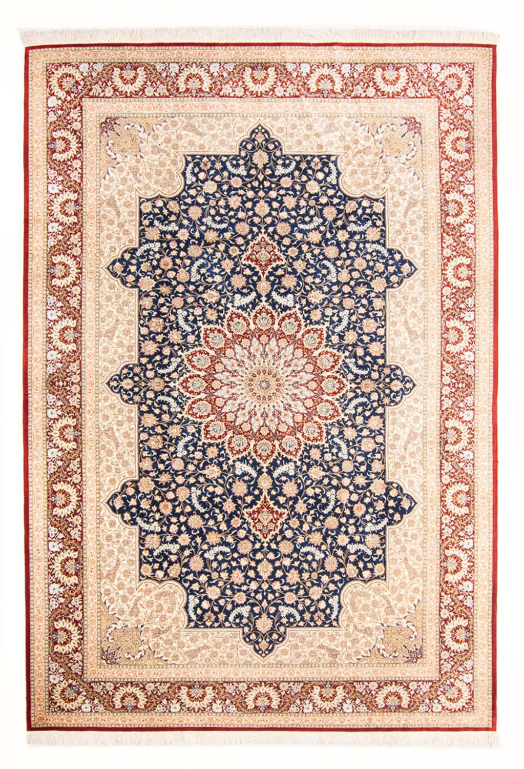Silk Carpet - Ghom Silk - Premium - 287 x 196 cm - blå