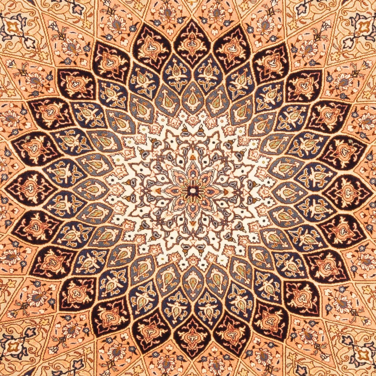 Persisk matta - Tabriz - Royal kvadrat  - 200 x 200 cm - ljusbeige