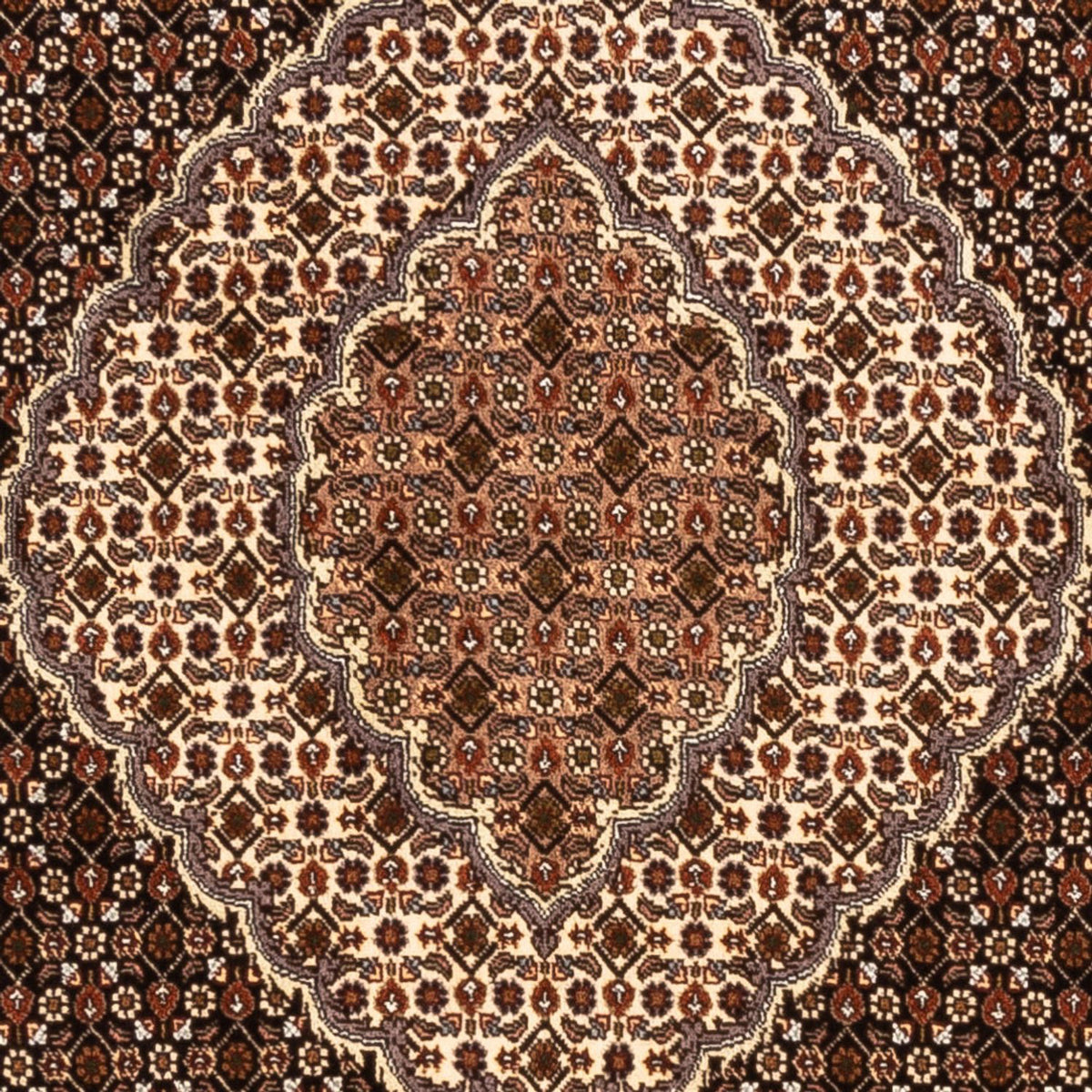 Persisk matta - Tabriz - Royal kvadrat  - 203 x 198 cm - mörk beige