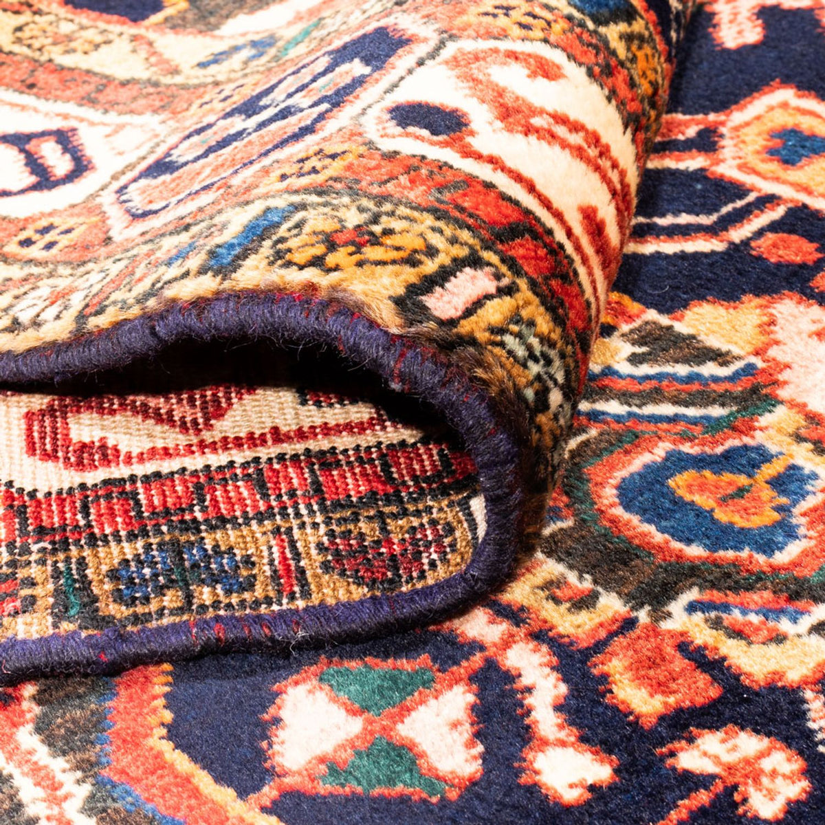 Persisk matta - Nomadic - 295 x 158 cm - mörkblå