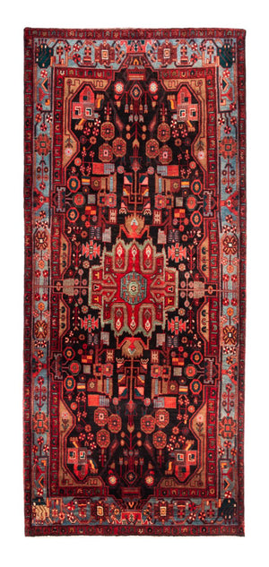 Runner Persisk matta - Nomadic - 343 x 154 cm - mörkblå