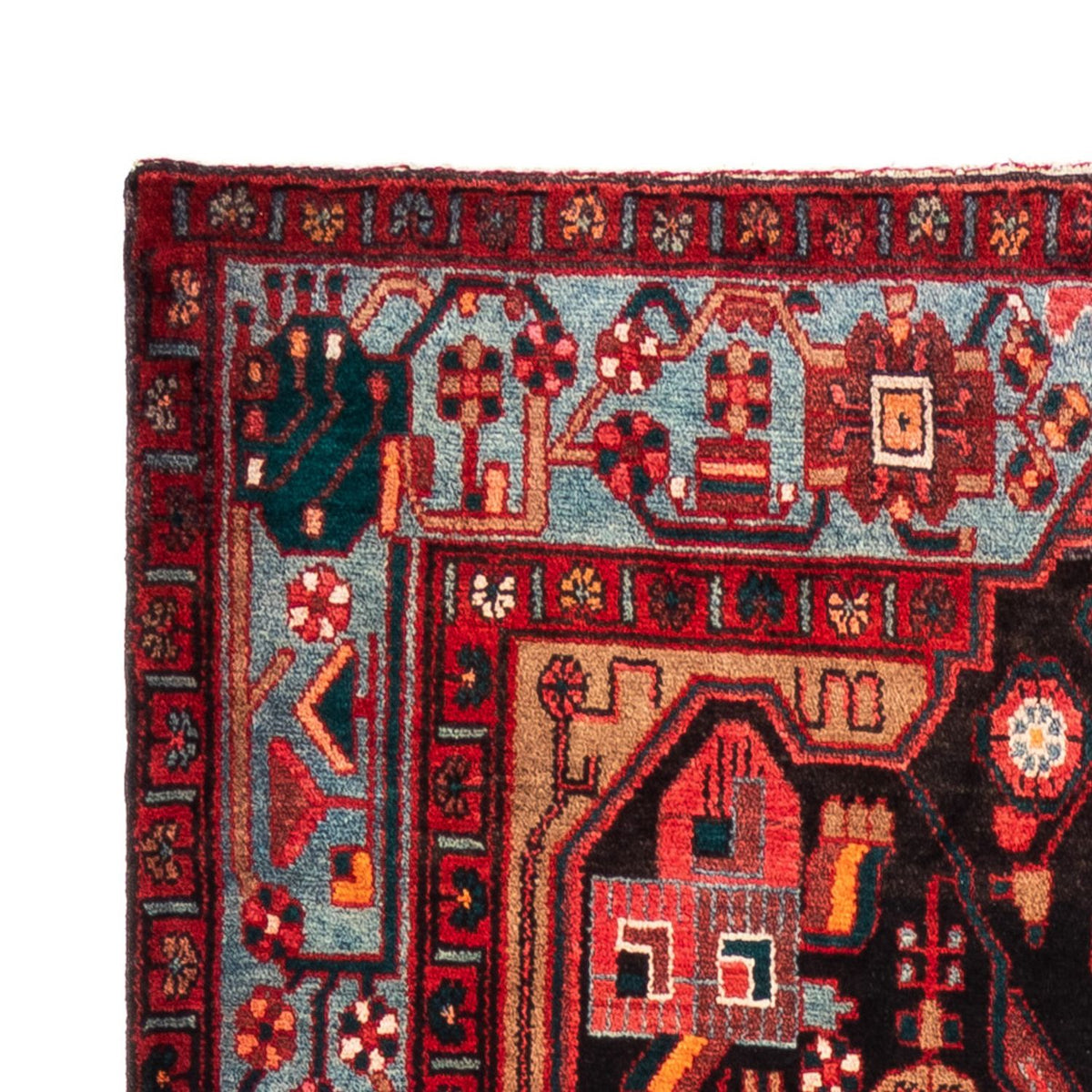 Runner Persisk matta - Nomadic - 343 x 154 cm - mörkblå