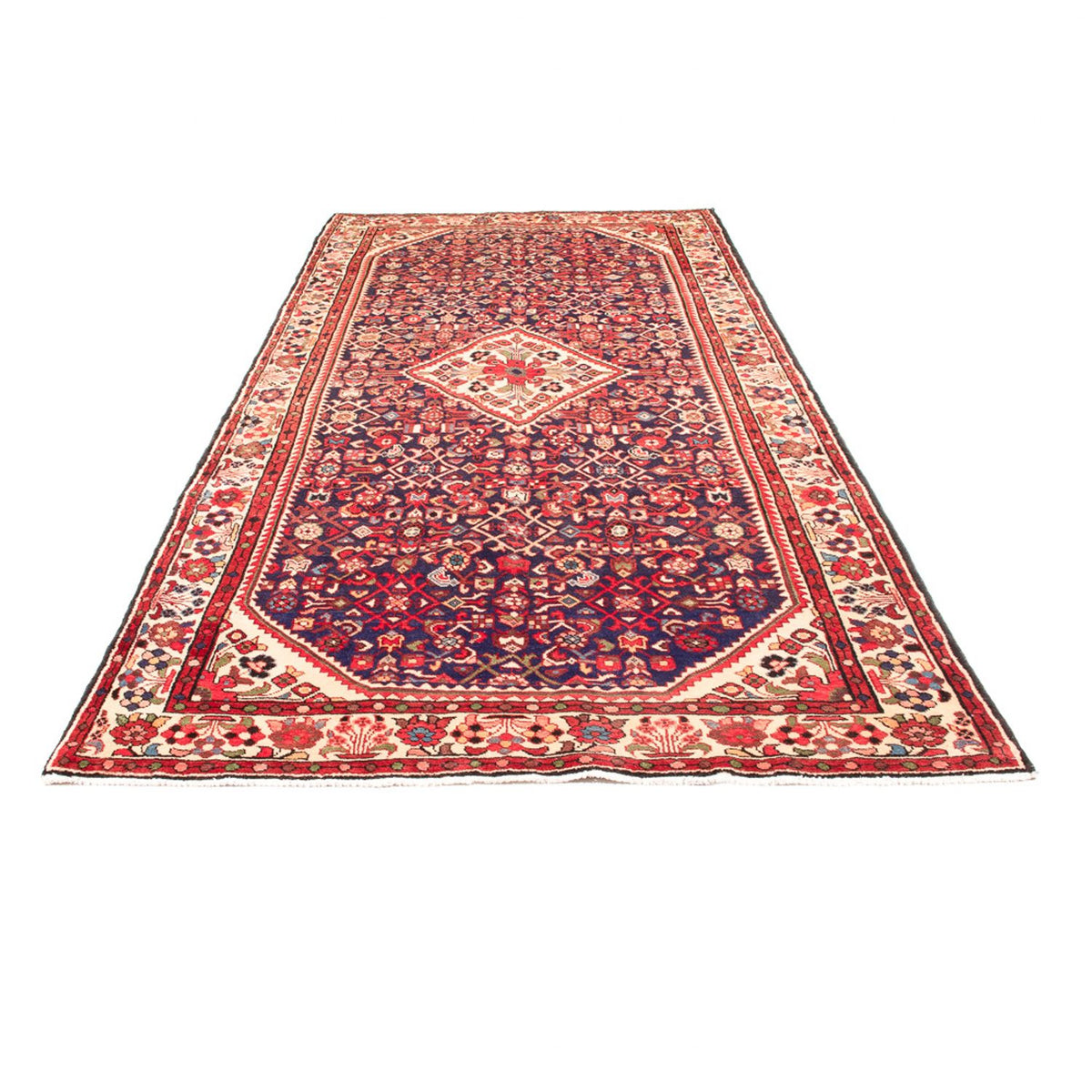 Persisk matta - Nomadic - 330 x 153 cm - mörkblå