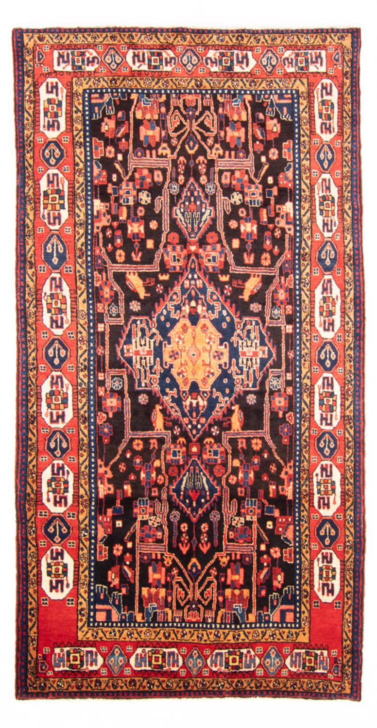 Persisk matta - Nomadic - 287 x 155 cm - mörkblå