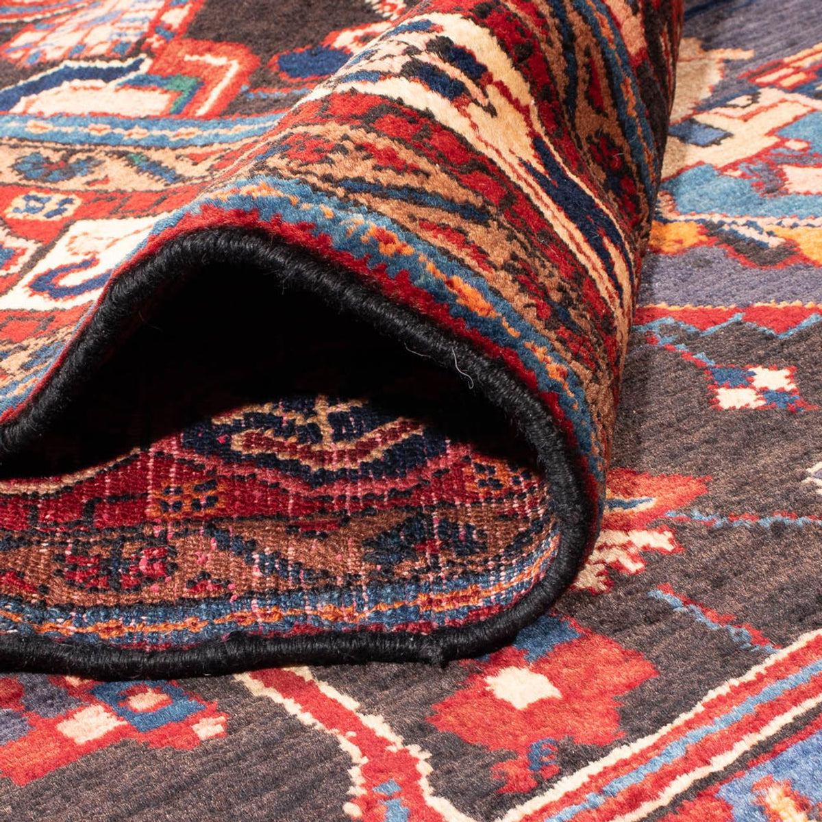 Persisk matta - Nomadic - 320 x 163 cm - mörkblå