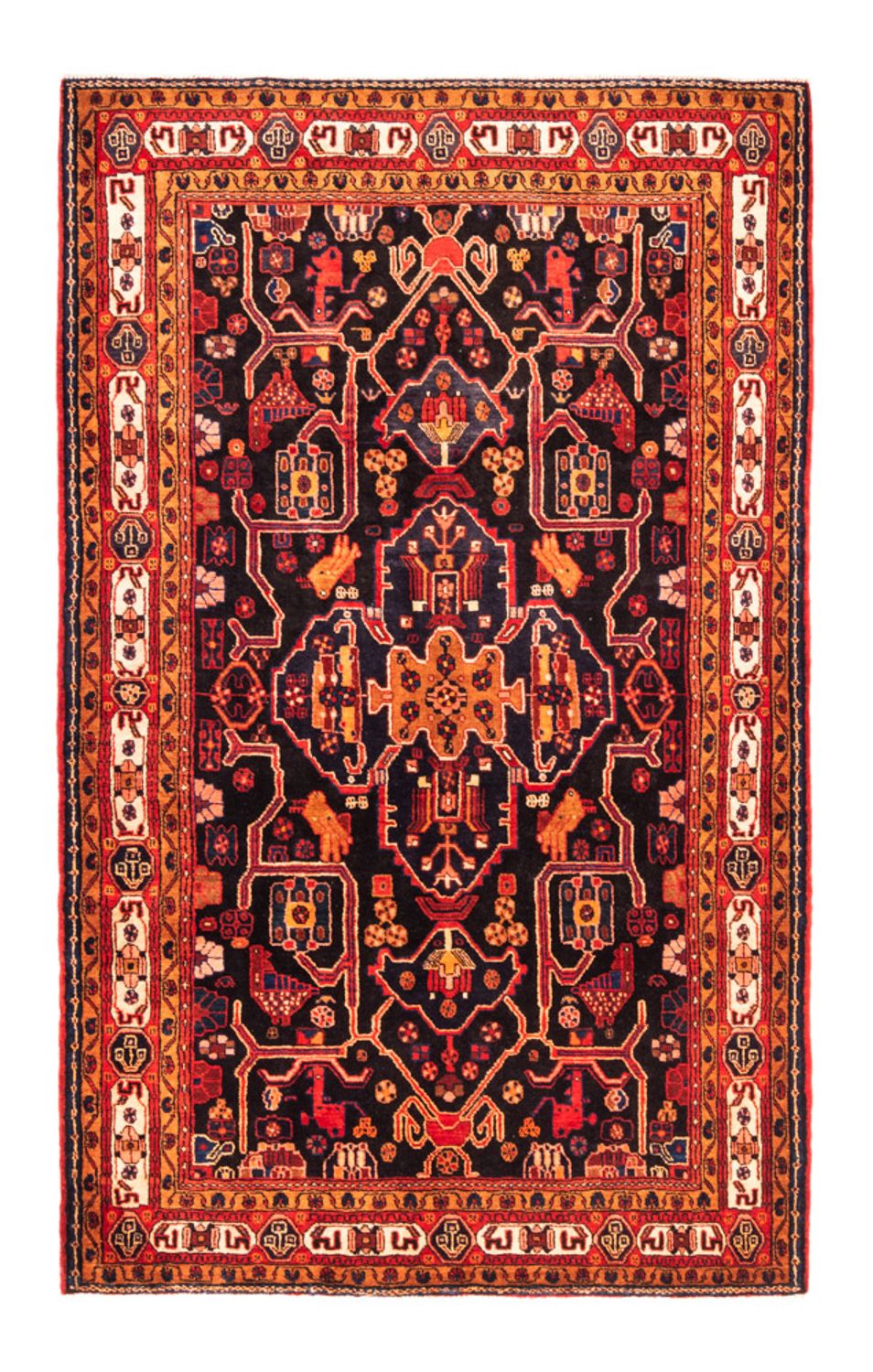 Persisk matta - Nomadic - 280 x 172 cm - mörkblå