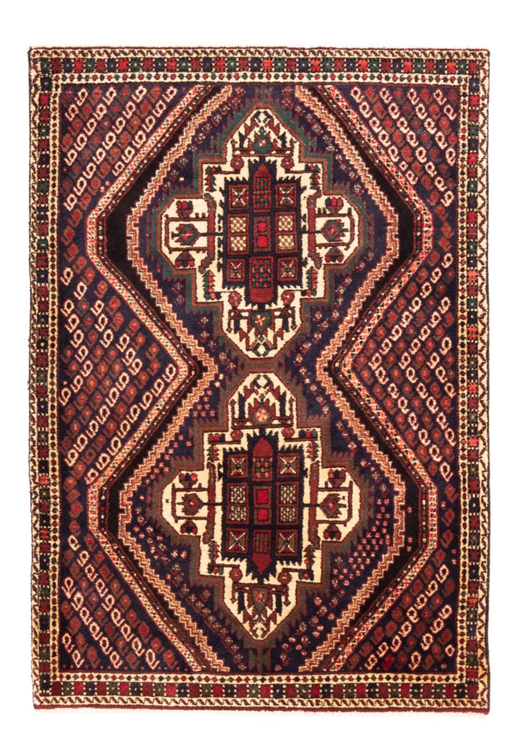 Persisk matta - Nomadic - 150 x 108 cm - bordeaux röd
