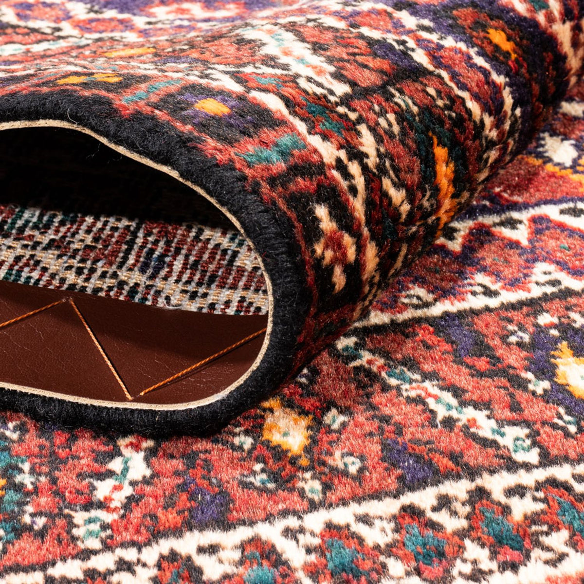 Persisk matta - Nomadic - 127 x 98 cm - bordeaux röd