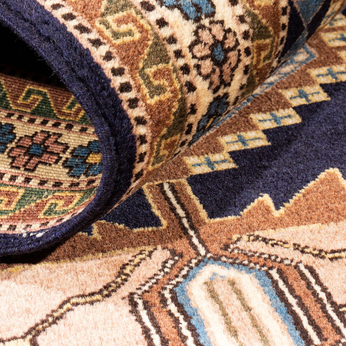 Persisk matta - Nomadic - 145 x 80 cm - mörkblå