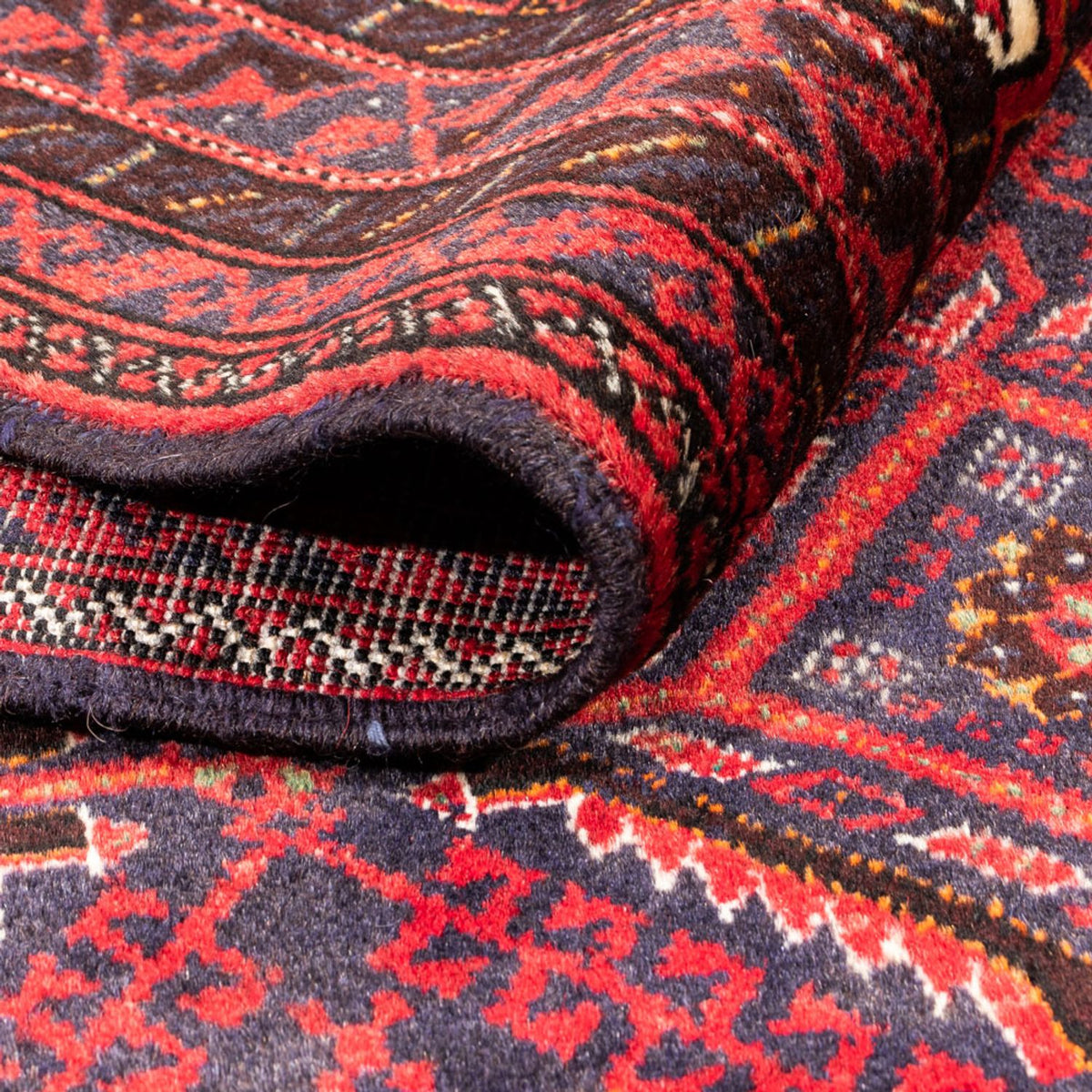 Baluch-matta - 170 x 92 cm - mörkröd