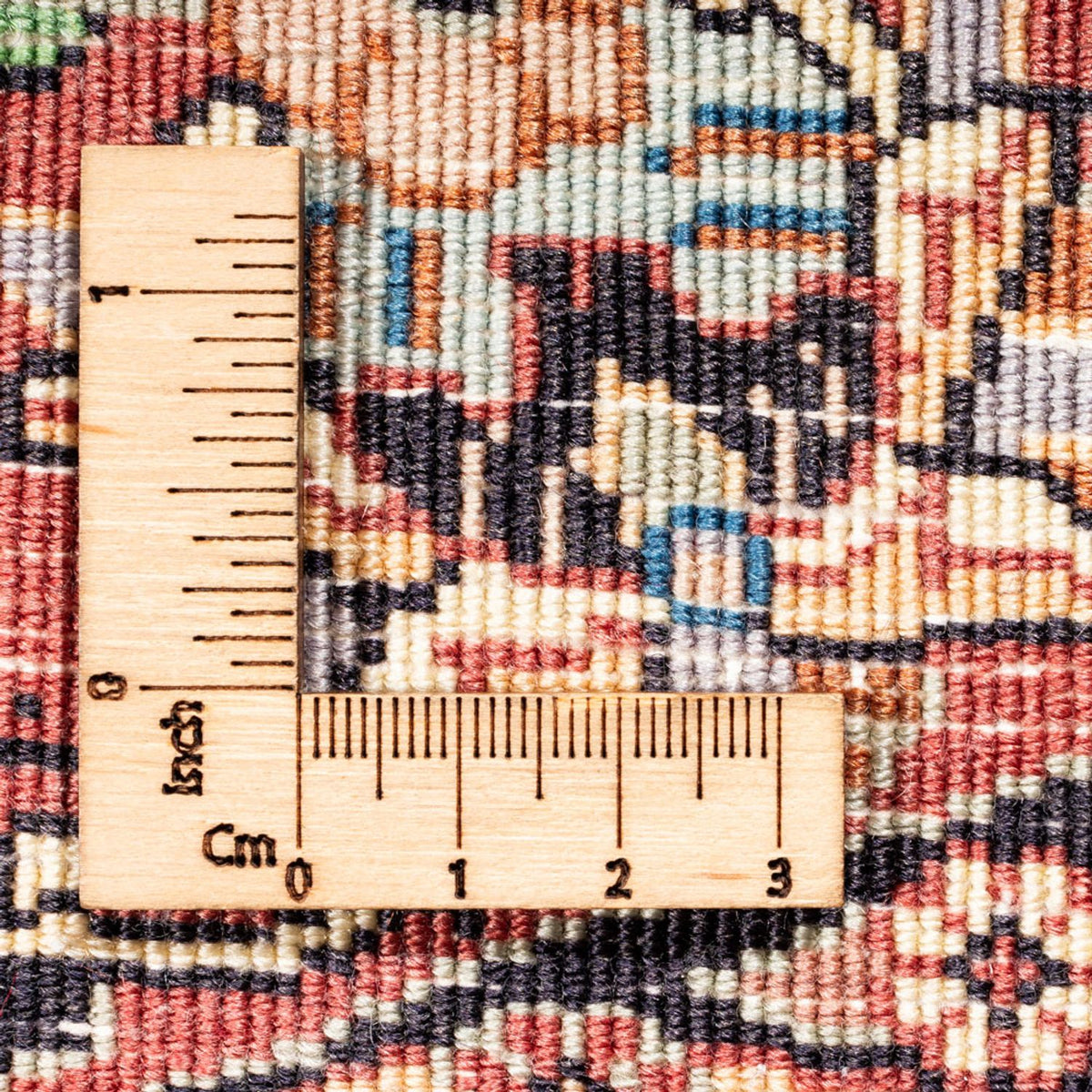 Persisk matta - Bijar - Royal runt  - 100 x 100 cm - grädde