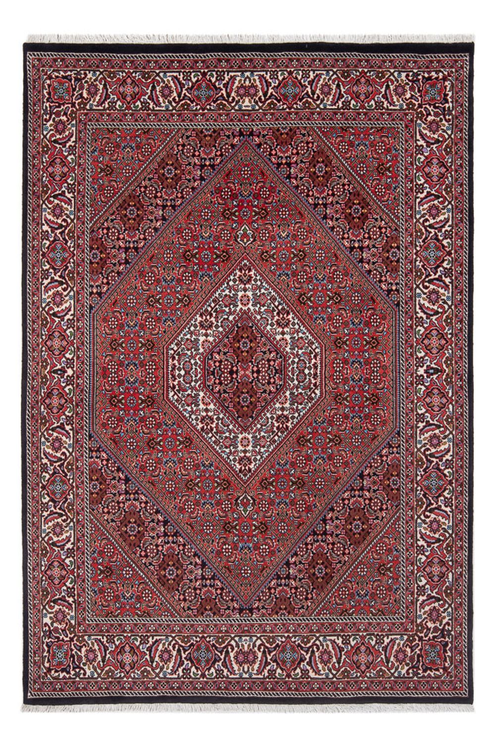 Persisk matta - Bijar - Royal - 207 x 142 cm - mörkröd