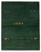 Gabbeh-matta - persisk - 151 x 104 cm - mörkgrön