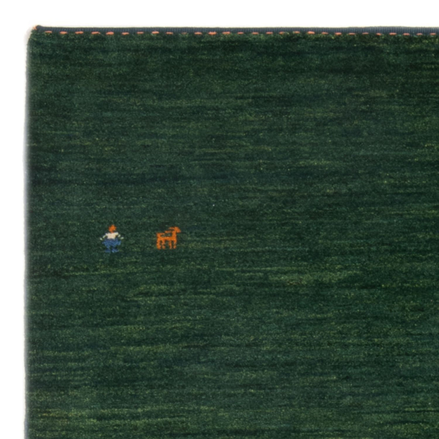 Gabbeh-matta - persisk - 151 x 104 cm - mörkgrön