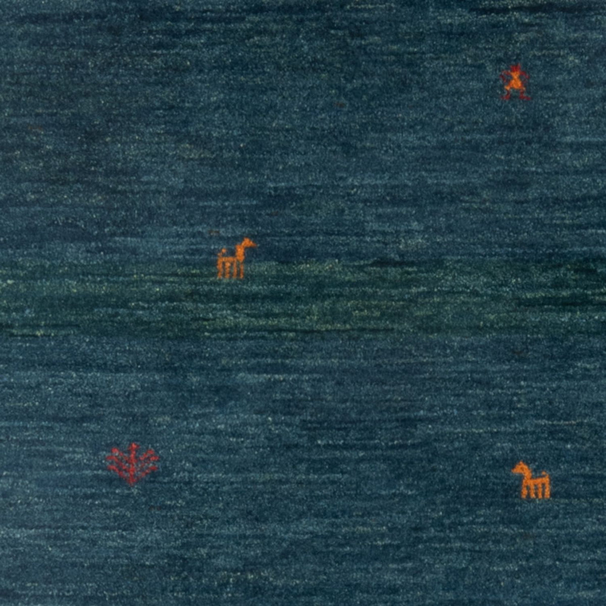 Gabbeh-matta - persisk - 139 x 100 cm - bensinblå