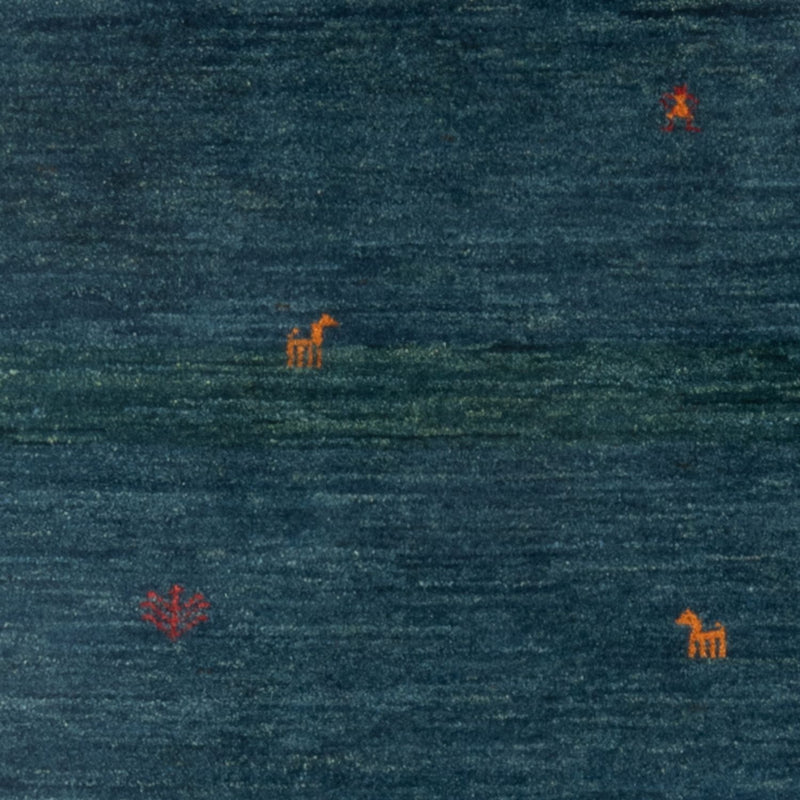 Gabbeh-matta - persisk - 139 x 100 cm - bensinblå