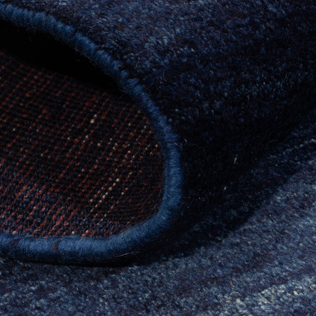 Gabbeh-matta - persisk - 143 x 90 cm - mörkblå