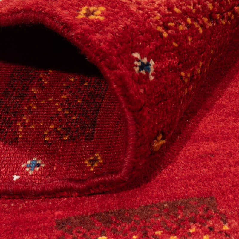 Gabbeh-matta - persisk - 144 x 104 cm - mörkröd