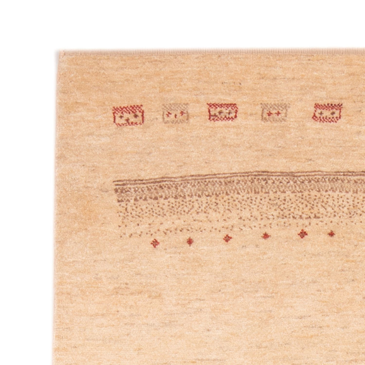 Gabbeh-matta - persisk - 153 x 111 cm - ljusbeige