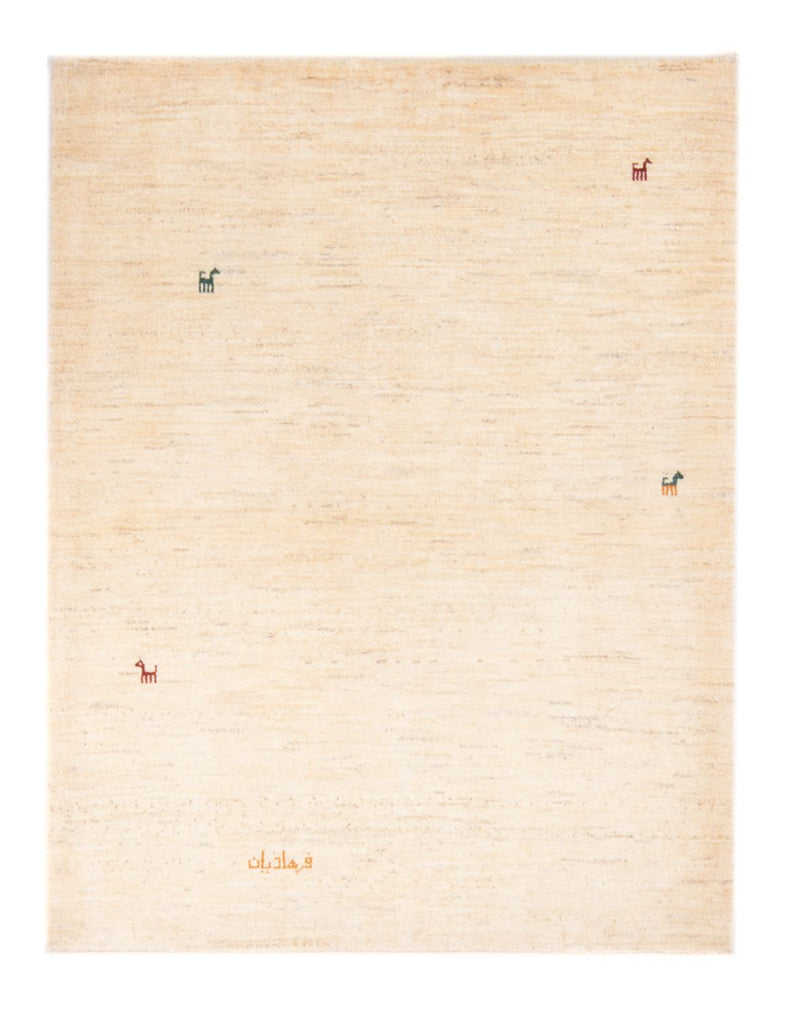 Gabbeh-matta - persisk - 153 x 108 cm - ljusbeige