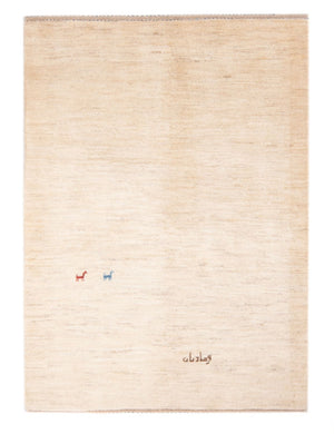 Gabbeh-matta - persisk - 158 x 108 cm - ljusbeige