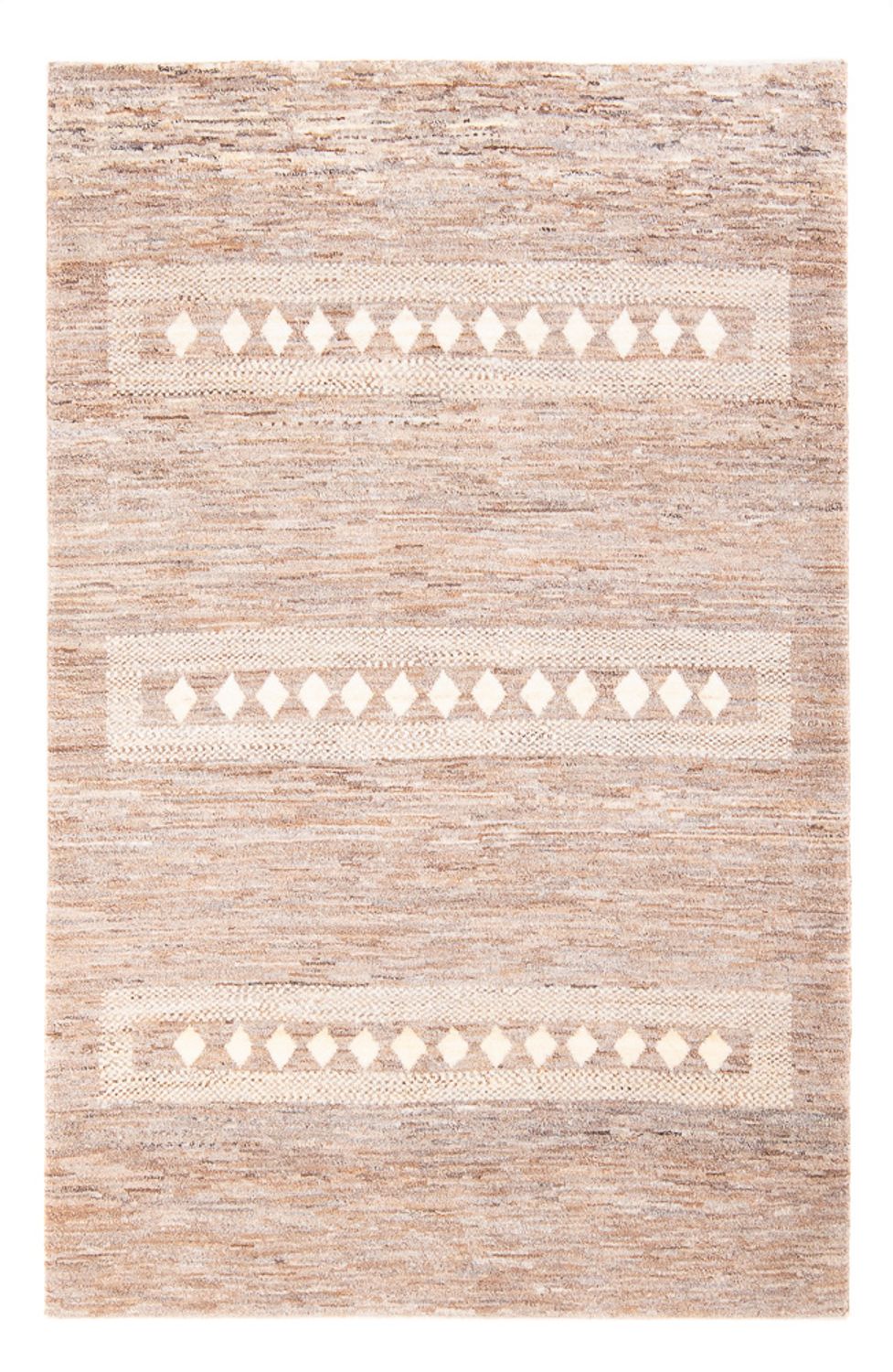 Gabbeh-matta - persisk - 180 x 120 cm - mörk beige