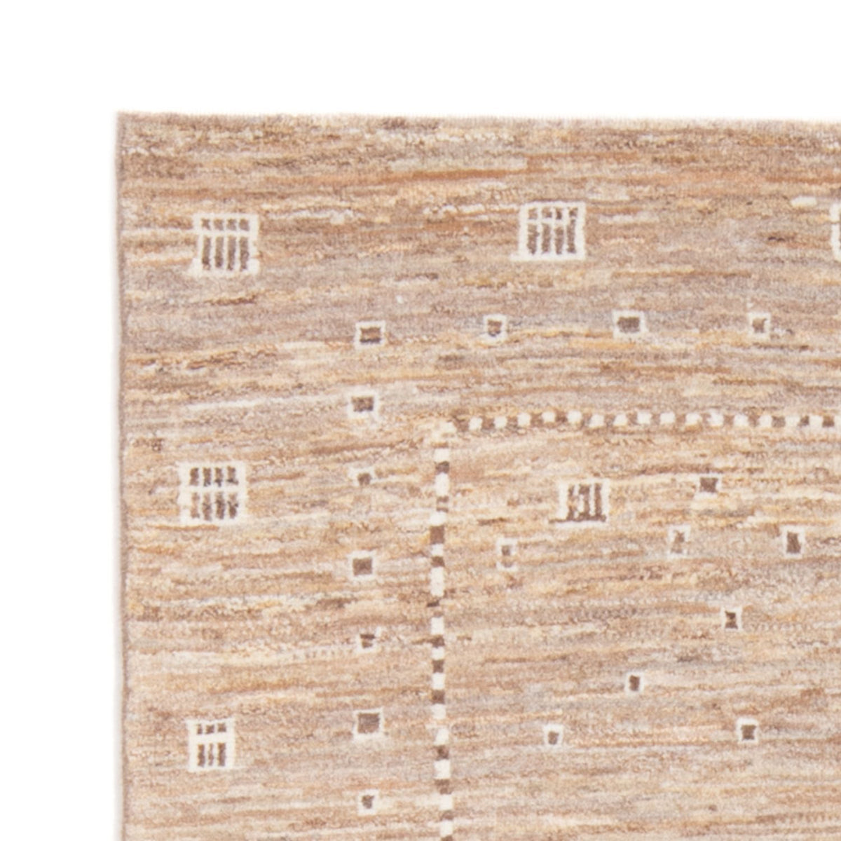 Gabbeh-matta - persisk - 144 x 100 cm - ljusbrun