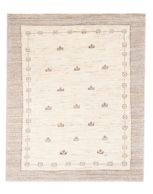 Gabbeh-matta - persisk - 145 x 96 cm - ljusbeige