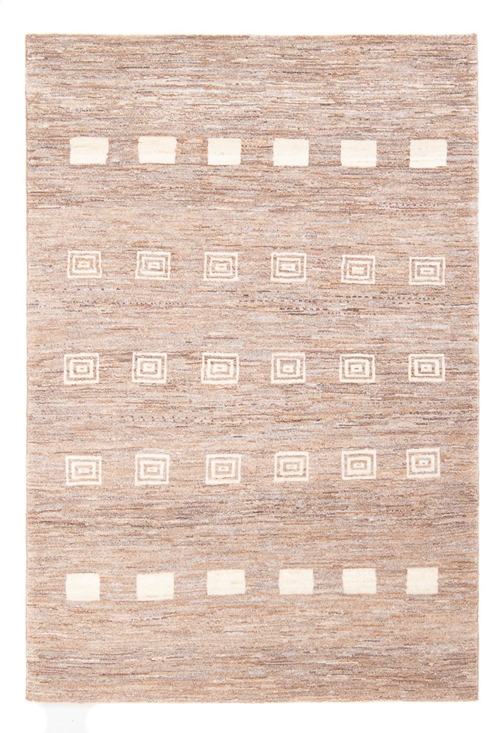 Gabbeh-matta - persisk - 178 x 117 cm - mörk beige