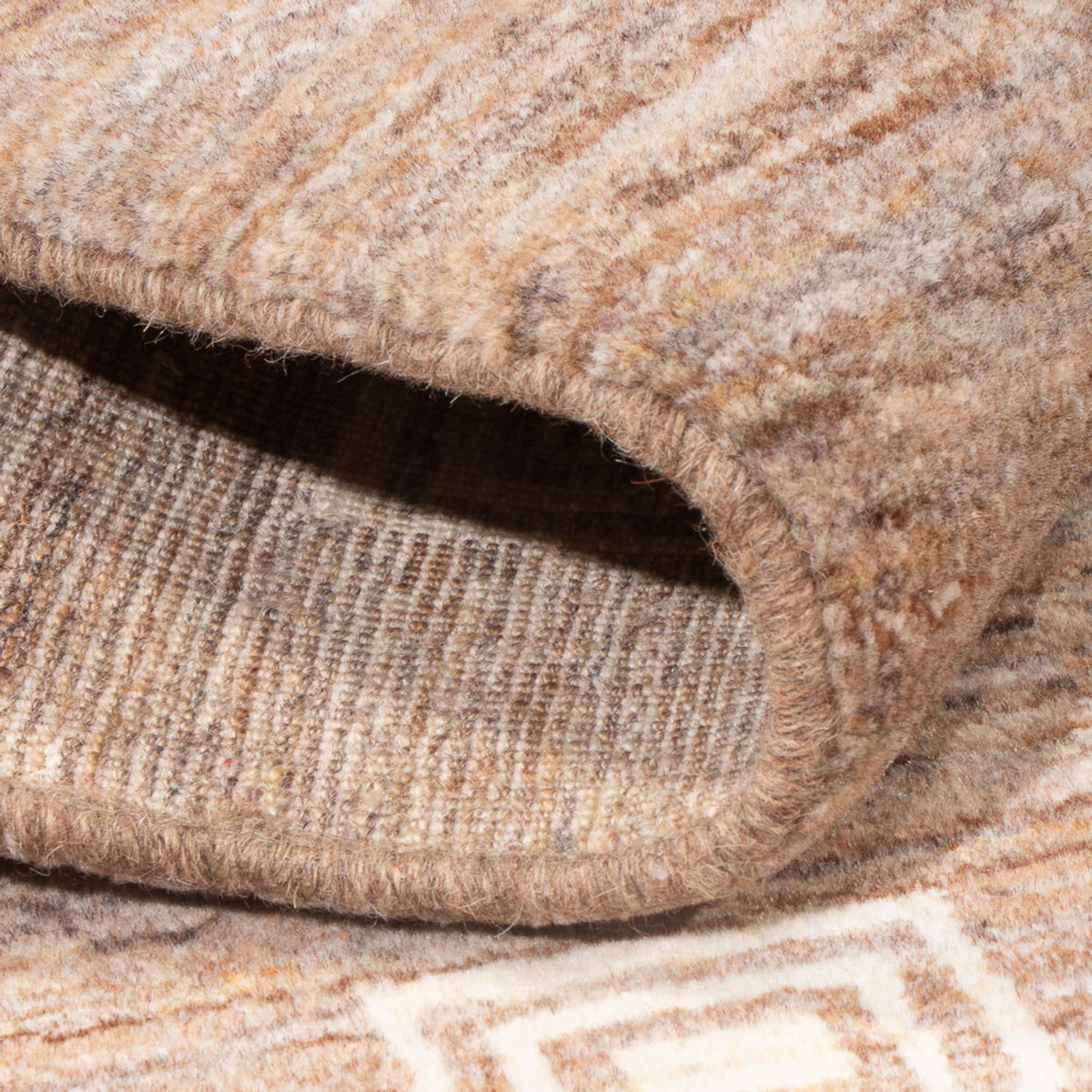 Gabbeh-matta - persisk - 178 x 117 cm - mörk beige